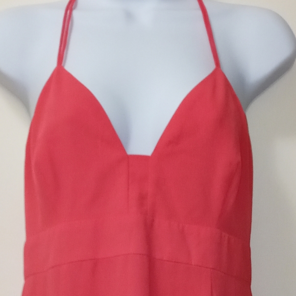 EXPRESS CASUAL DRESS SPAGUETHI STRAPS CORAL LINED - Picture 6 of 14